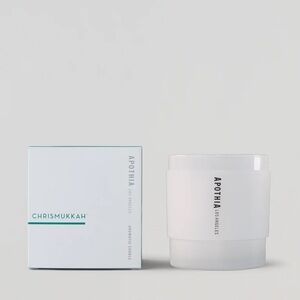 NIB APOTHIA CHRISMUKKAH CANDLE FRESH GREEN FIR 9OZ